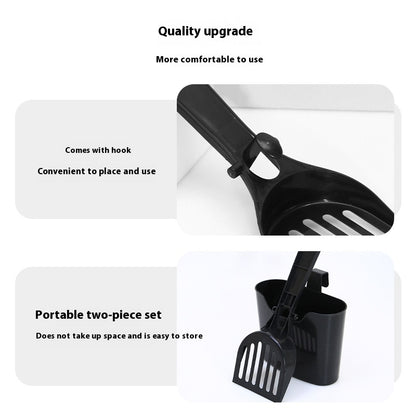 Cat Litter Scoop with Holder – Large Mesh Scoop with Long Handle