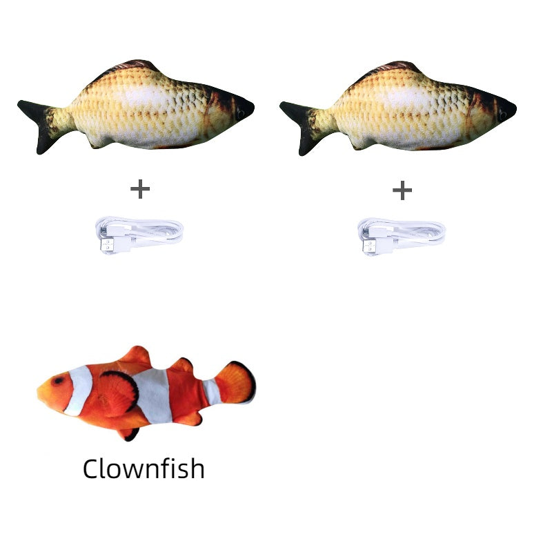 Without Catnip Electric Jumping Fish Toy – Realistic Simulation for Cats