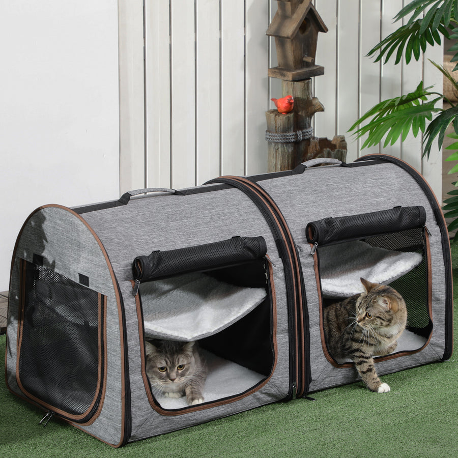 39" Portable Soft-Sided Cat Carrier & Dog Travel Crate