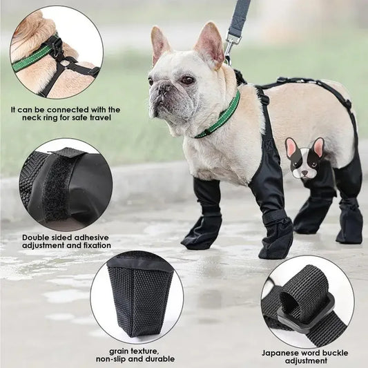 Waterproof Dog Shoes – Adjustable Non-Slip Paw Protector Boots