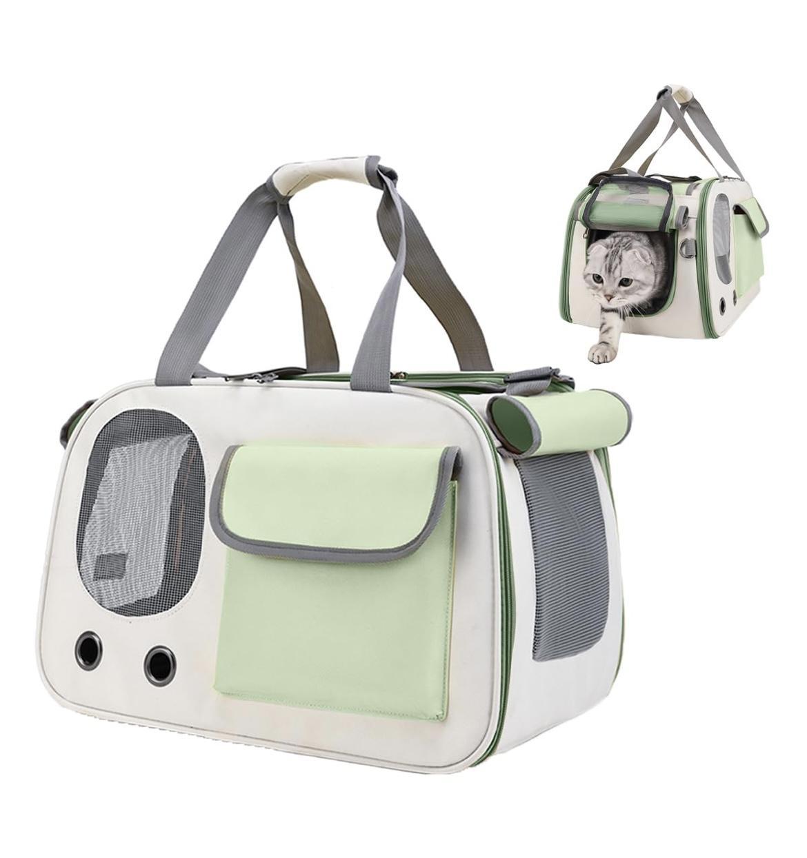 Breathable Pet Shoulder Backpack – Large Capacity Travel Bag for Cats & Small Dogs